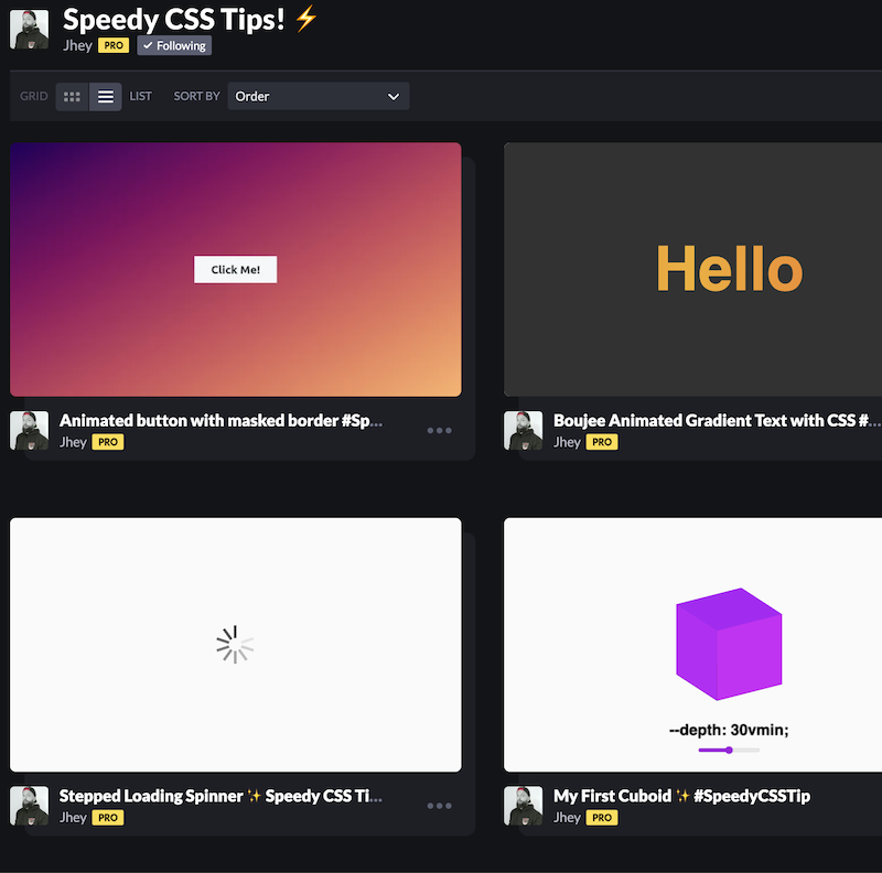 The CodePen Spark
